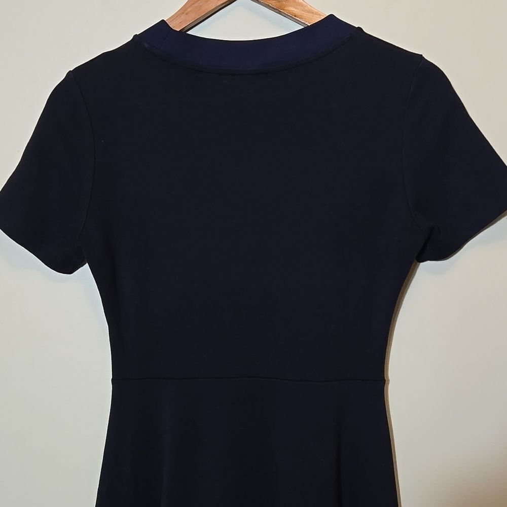COS Paneled Black Jersey Dress Size XS Fit & Flare Modest Stealth Wealth Classic - Picture 7 of 13